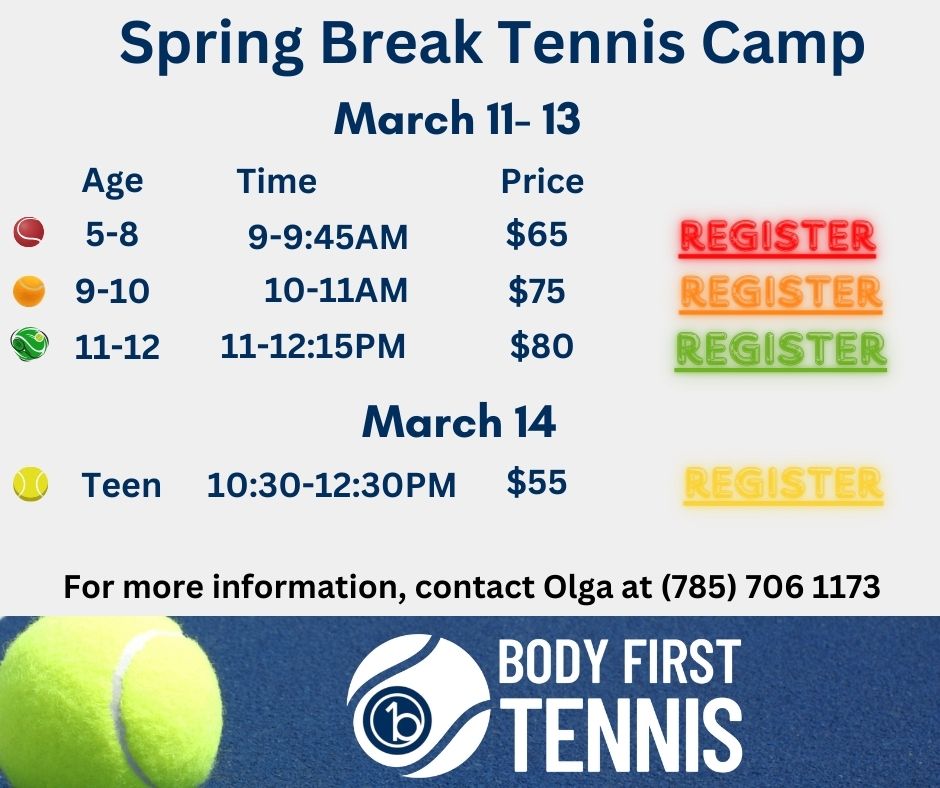 Spring Break Tennis Flyer